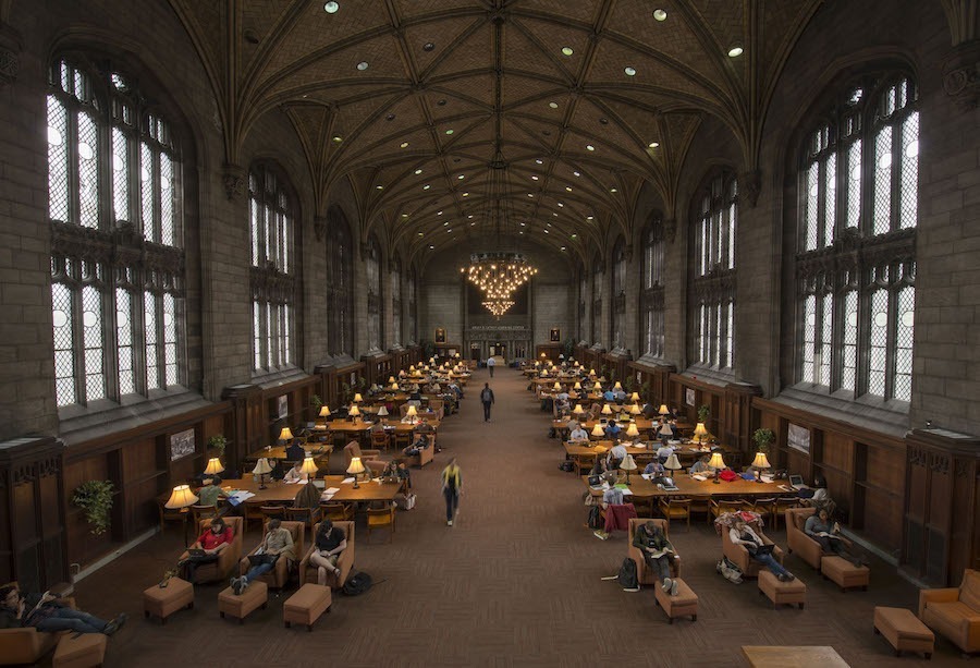 The Cathey Learning Center of Harper Memorial Library Wednesday, Oct. 16, 2013, on the University of Chicago campus. (Robert Kozloff/The University of Chicago)